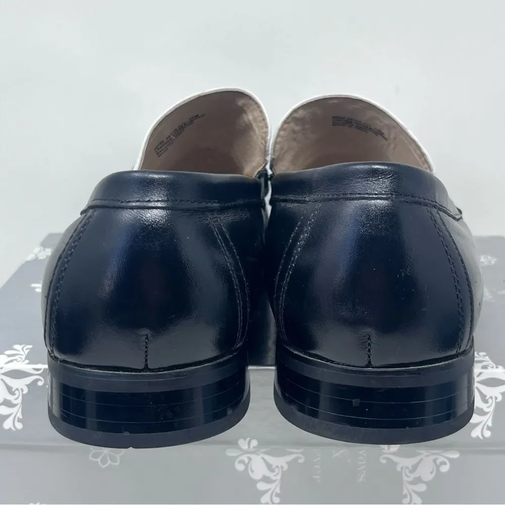 Stacy Adams Wana Bond Street Two-tone Black White Leather Loafers 10